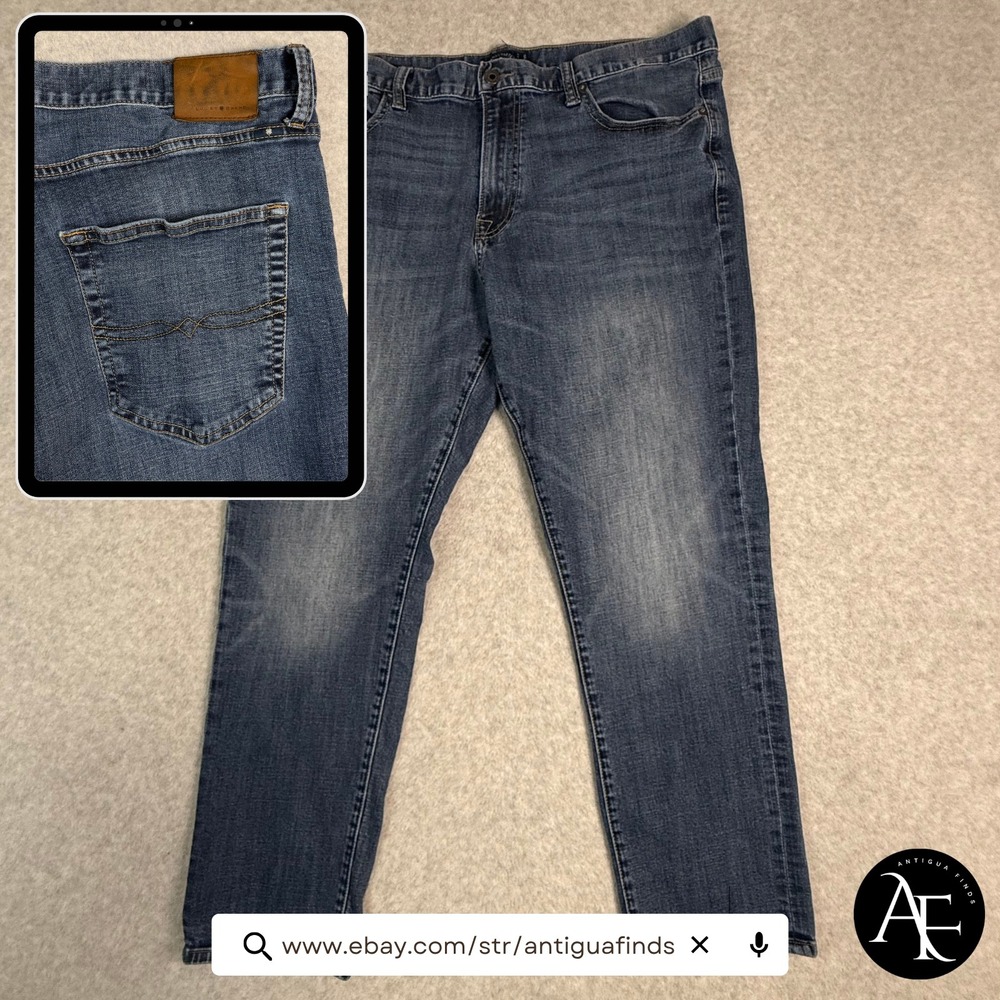 Lucky Brand 410 Athletic Fit Mens Jeans 40x30 Blue Medium Wash Denim Stretch